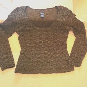 INC Long-sleeved lace top